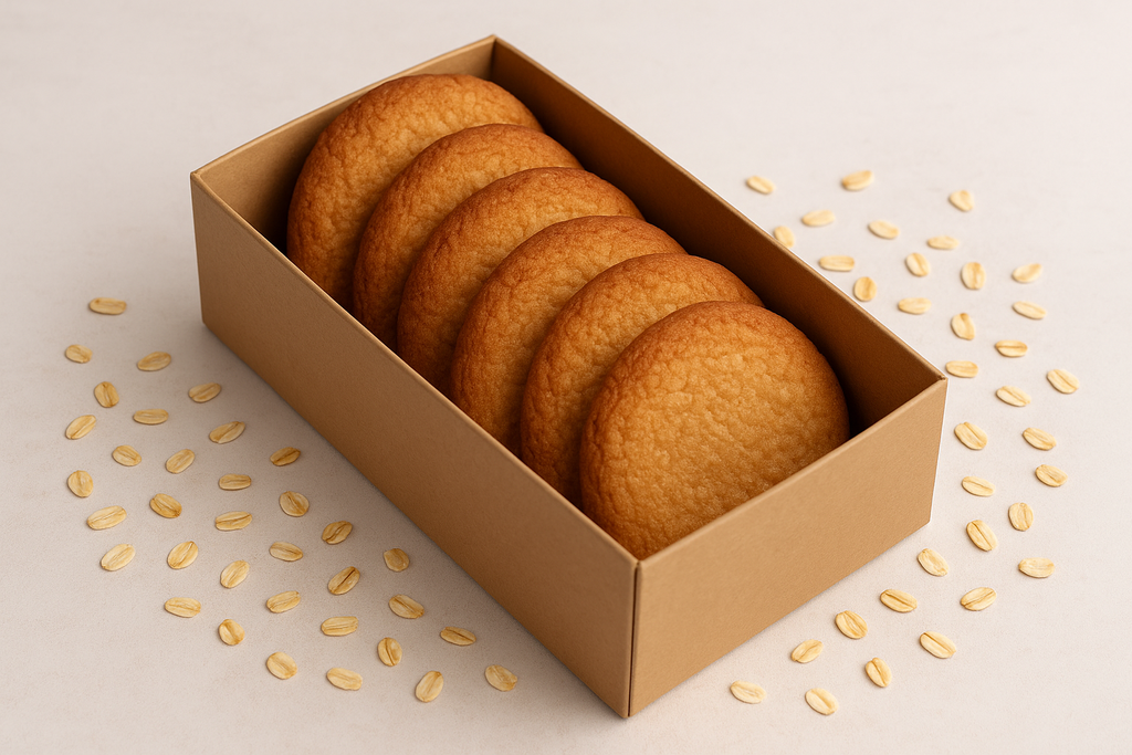 Caja de 6 Galletas – Crunchy Oat & Almond Cookies (Tasting Box)