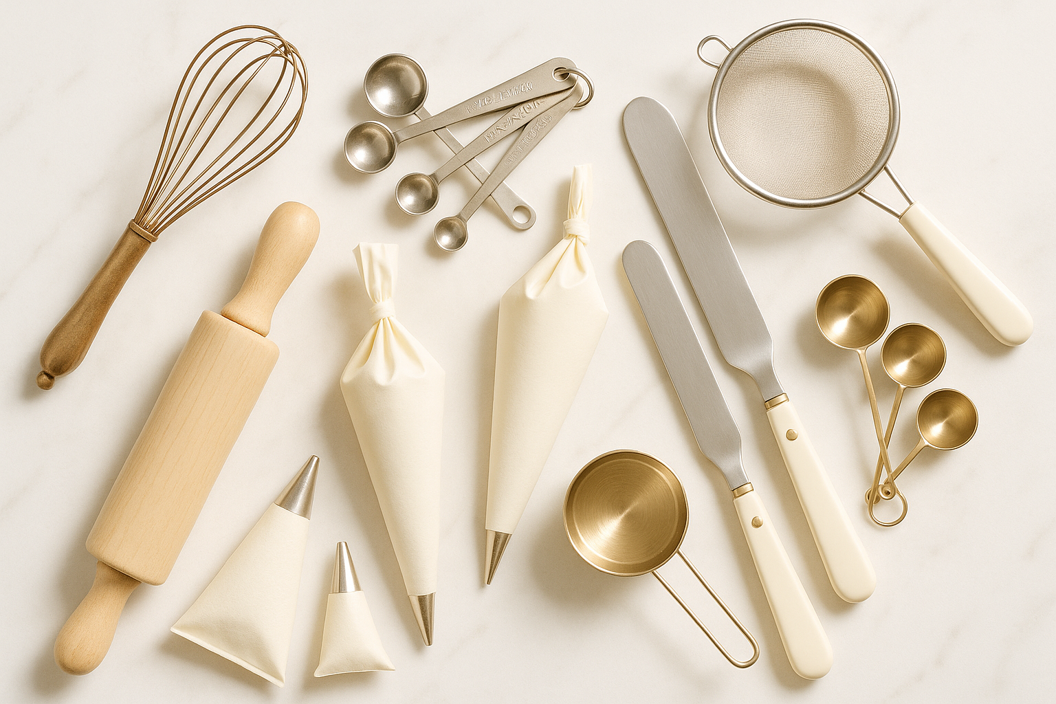 quiero una imagen con tonos claros como la pagina que sea de instrumentos de reposteria, que la imagen sea elegante