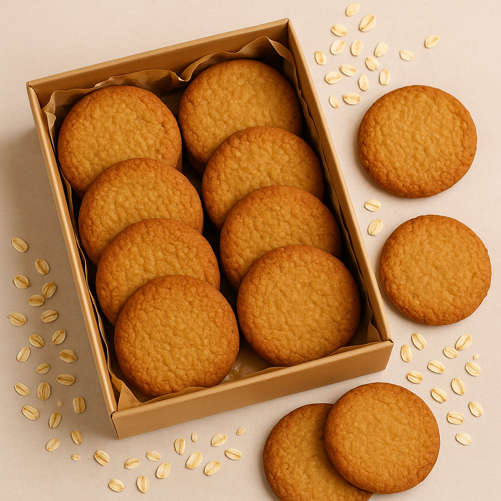 Caja de 12 Galletas – Crunchy Oat & Almond Cookies (Sharing Box)